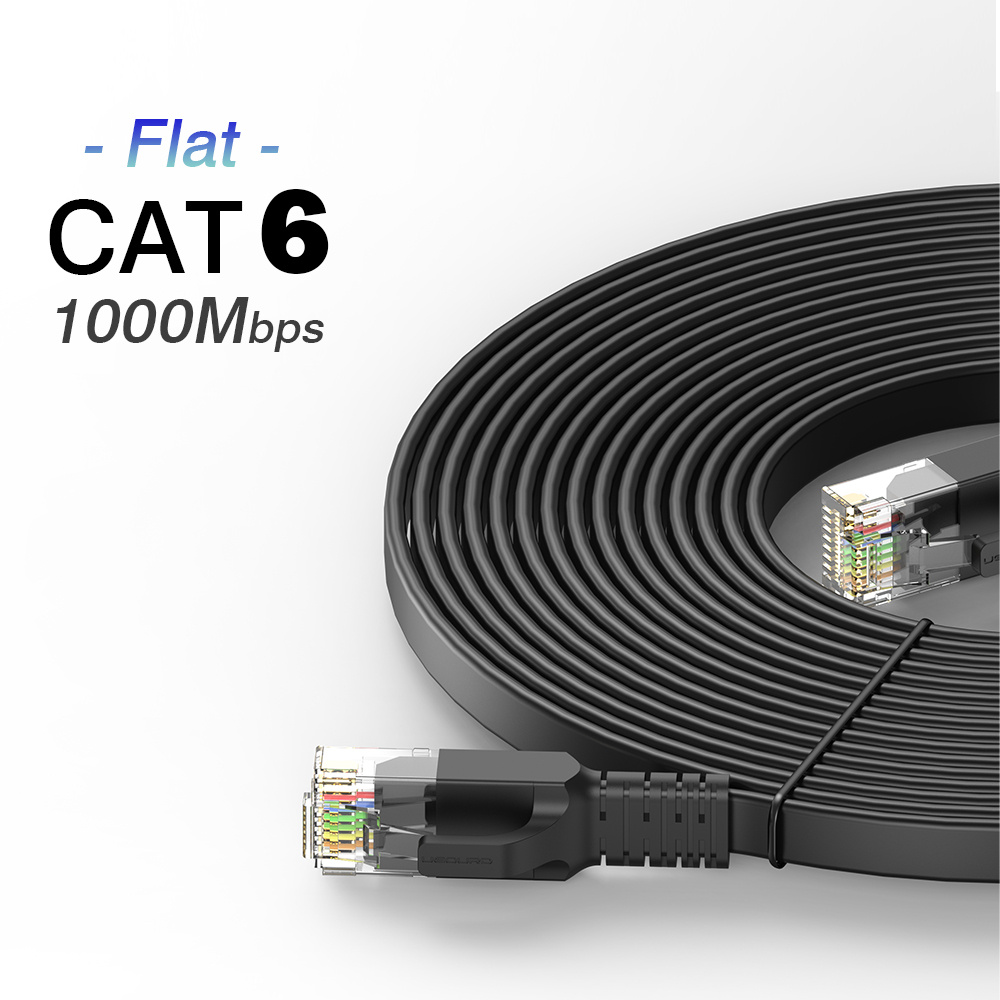 Cat6 Ethernet Cable Male Rj45 Flat Cable Lan Cable Gigabit 1000mbps Utp Rj45 Network Patch Cord 0.5m 1m 2m 5m 10m 15m 20m 30m For Modem Router