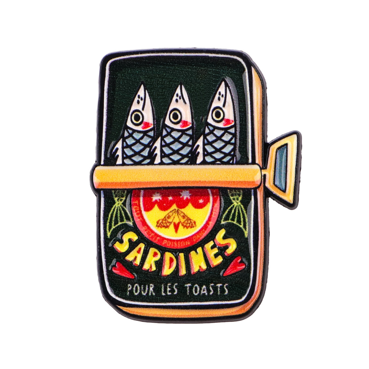 TEMU 1 Sardine Enamel Pin, A Badge For Backpacks, Suitable As A Brooch For Men, Perfect For Clothing Gifts And Fashion Additions