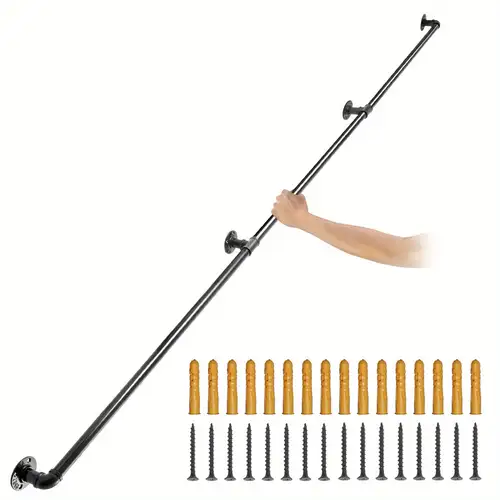 Rebala 10FT Wall Mount Industrial Staircase Handrails, 1.3 Handrails for Indoor Stairs,Antique Rebala 10FT Wall Mount Industrial Staircase Handrails, 1.3 Handrails for Indoor Stairs,Antique