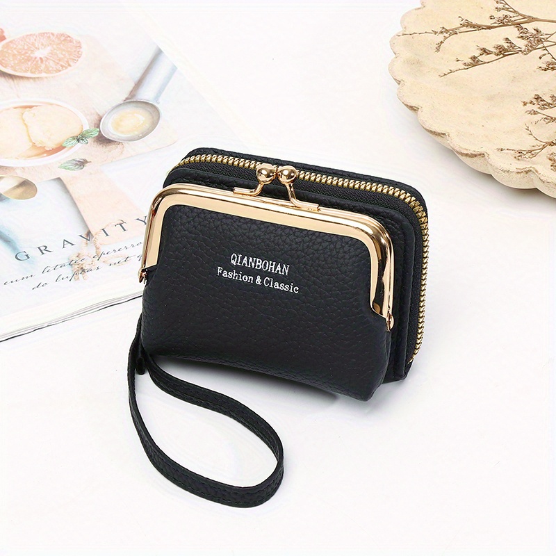 2025 New Women's Short Wallet High-grade Grain Clip Bag Multi-card Position Accordion Card Pack-functional Removable -one Coin Student Purse