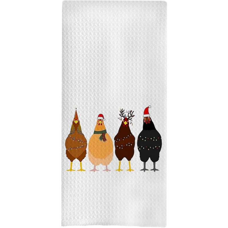 

1pc Christmas Kitchen Towel, 18x26 , , Theme, - , Rectangular, Washable, Dish Towel