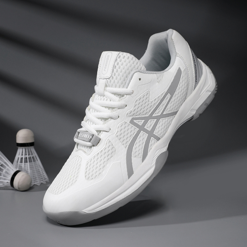 TEMU Men's Low-top Badminton Sneakers Suitable For Gym, Indoor Courts & - Breathable Sneakers With Anti-slip Sole, -resistant Support, Deep-grooved