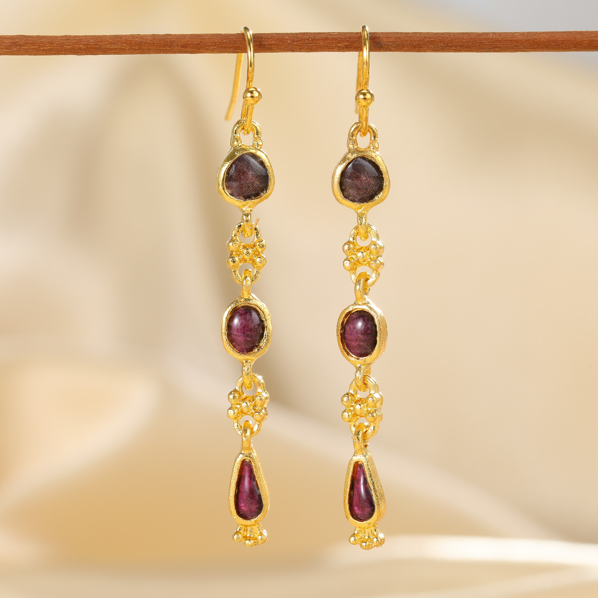TEMU Pendientes largos de estilo borla con colgante, elegantes y vintage para mujer, con incrustaciones de circonita sintética, ideales para uso