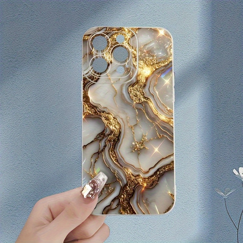 TEMU Phone Case - Fashionable Trendy Individual Aesthetic Marble Pattern Phone Case For Iphone 7 8 X Xs Xr 11 12 13 14 15 Plus Pro Gift Birthday
