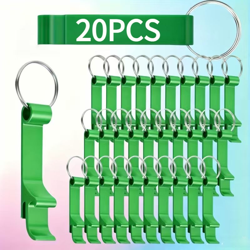 TEMU 20/21pcs Customizable Text - Brand Information - Bottle Opener Keychain With Number - Random Colors, Durable And Lightweight, Suitable For