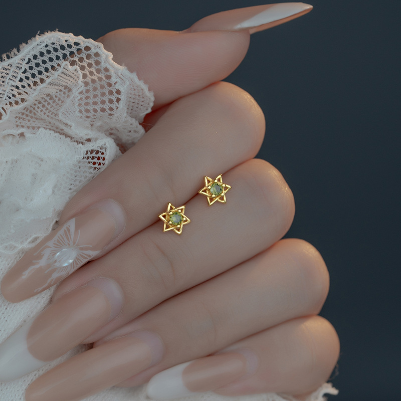 Star Rhinestone Stud Earrings - Minimalist Daily Wear