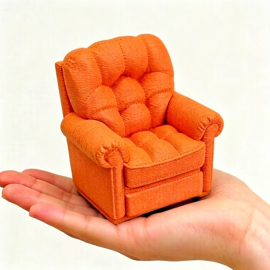 Mini Sofa Set - 2 Realistic Armchair Furniture for Doll House, for doll Additions, Living Room Decor, Landscape Model And Cosplay (Random Colors)