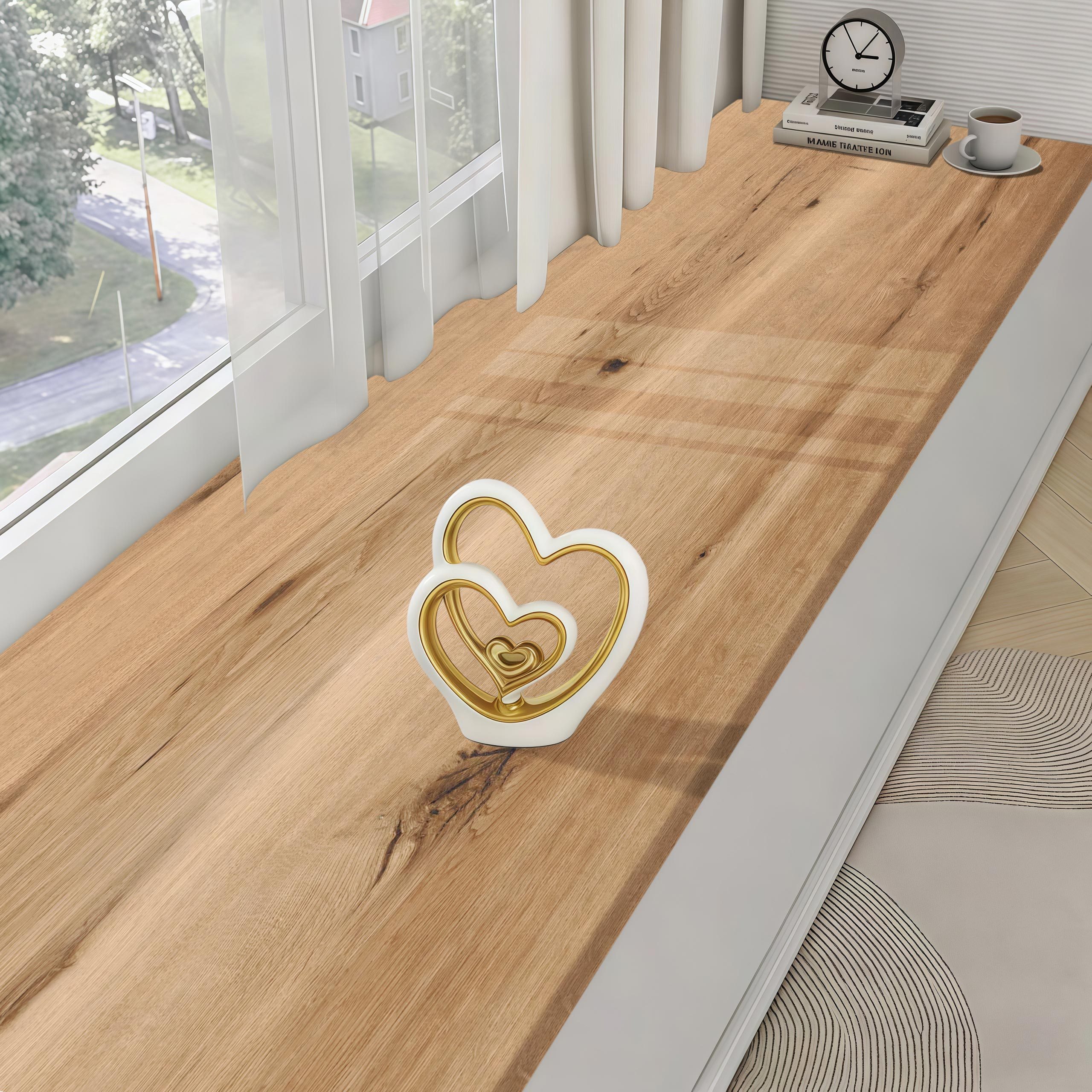 Luxury Simulated Wood Grain Window Sill Stickers - Peel And Stick For Door Frames, Baseboards, And Window Sill Trimming And Renovation For A Retro Style In Home Decor