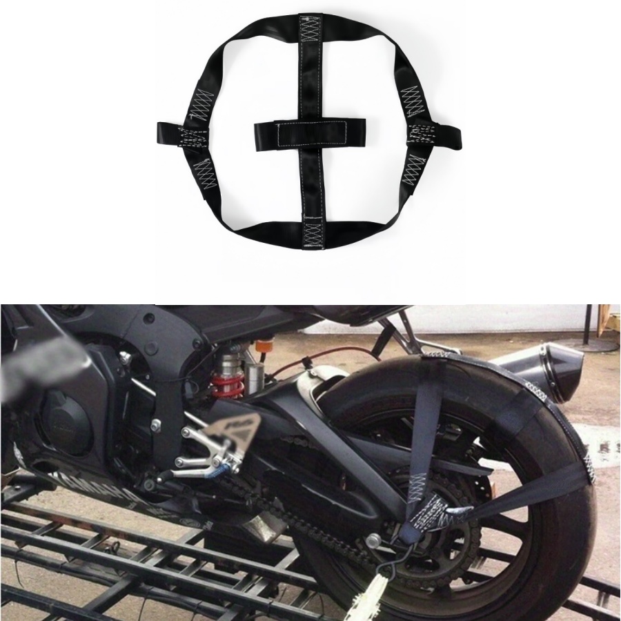 E-shop Motorrad Elektrofahrzeug Reifenbänder zur Reifenbefestigung, Hinterrad-Befestigungsband und faltbar für einfache Lagerung
