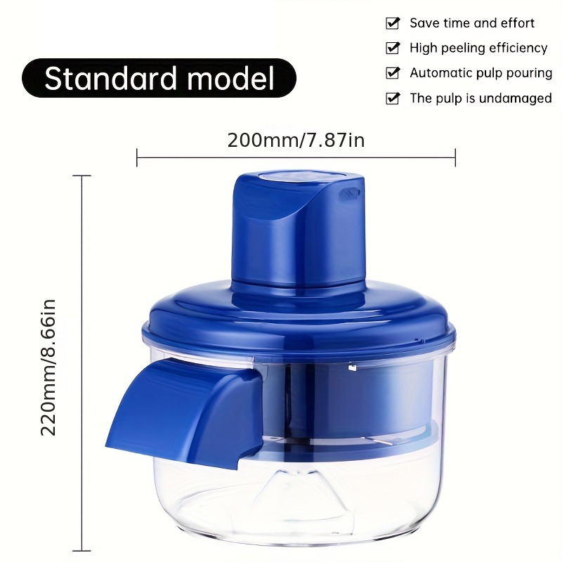 TEMU 1 Household And Vegetable Peeler, Automatic Peeler, Electric Peeler, , Sturdy Structure, Durable Plastic, Perfect Gift For And Healthy