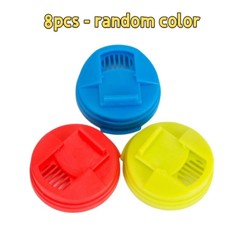 8pcs Random Color Soda Can Lid/leak-proof Reusable Plastic Beverage Protector For Standard 2.4-inch Cans/easy To Dump Prevent Overflow/no Mess To Drink