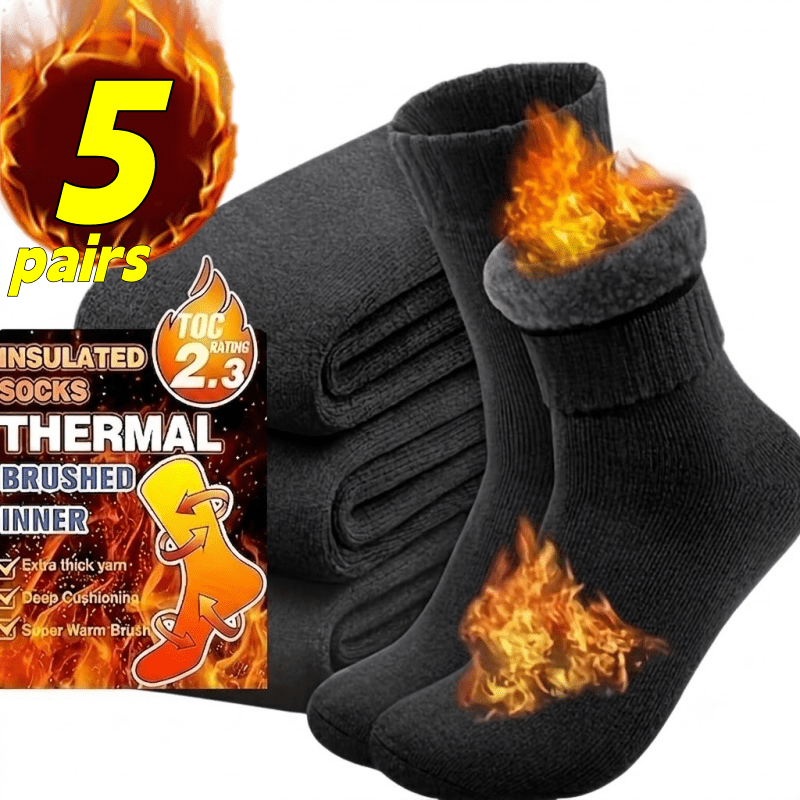 Heavy-Duty Extra-Thick Lined Snow Socks for Winter