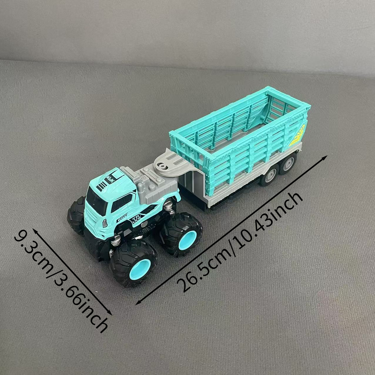 Eight-Wheel Heavy Duty Truck Toy with Alloy Front Pull Trailer Cargo Truck Push Forward