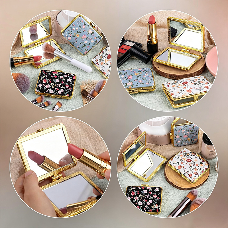 4pcs Double-Sided Folding Mini Makeup Mirrors