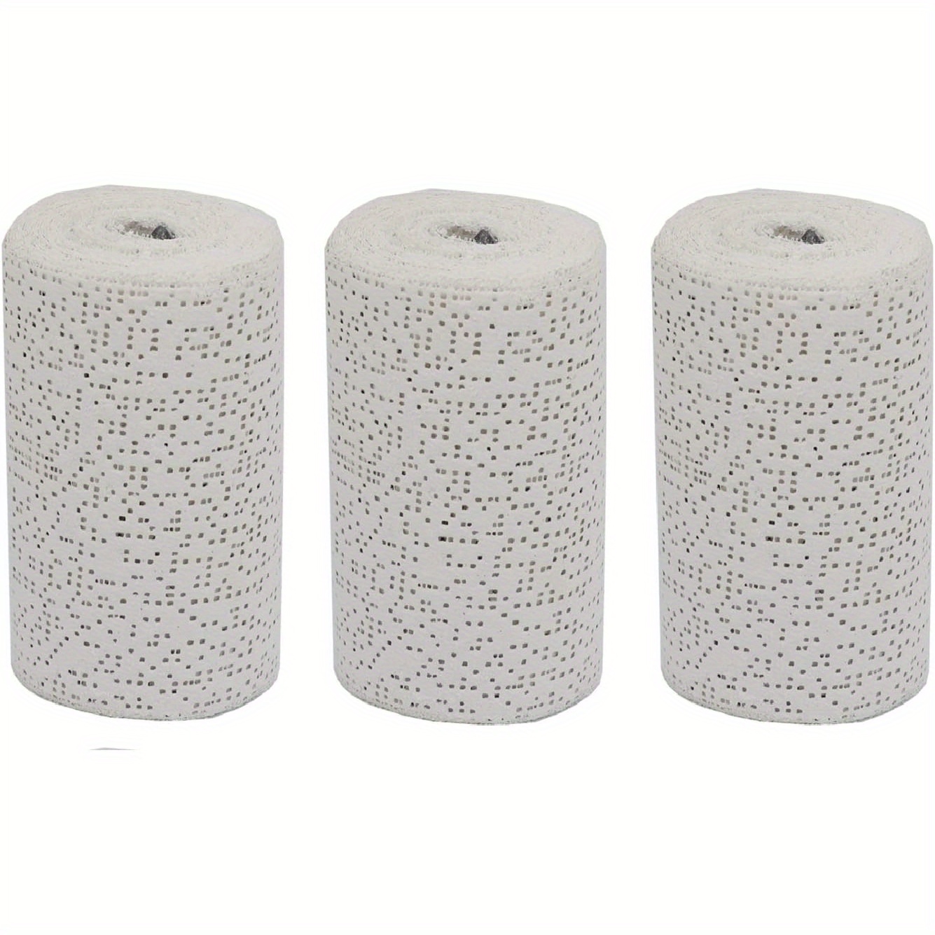 3 Pack White Plaster Cloth Gauze Bandages Rolls For , Belly Cast, Mask Making, Sculptures, Body Casts, Craft Projects, Scenery Construction- Each Roll 3/6 Inch X 8.8 Feet