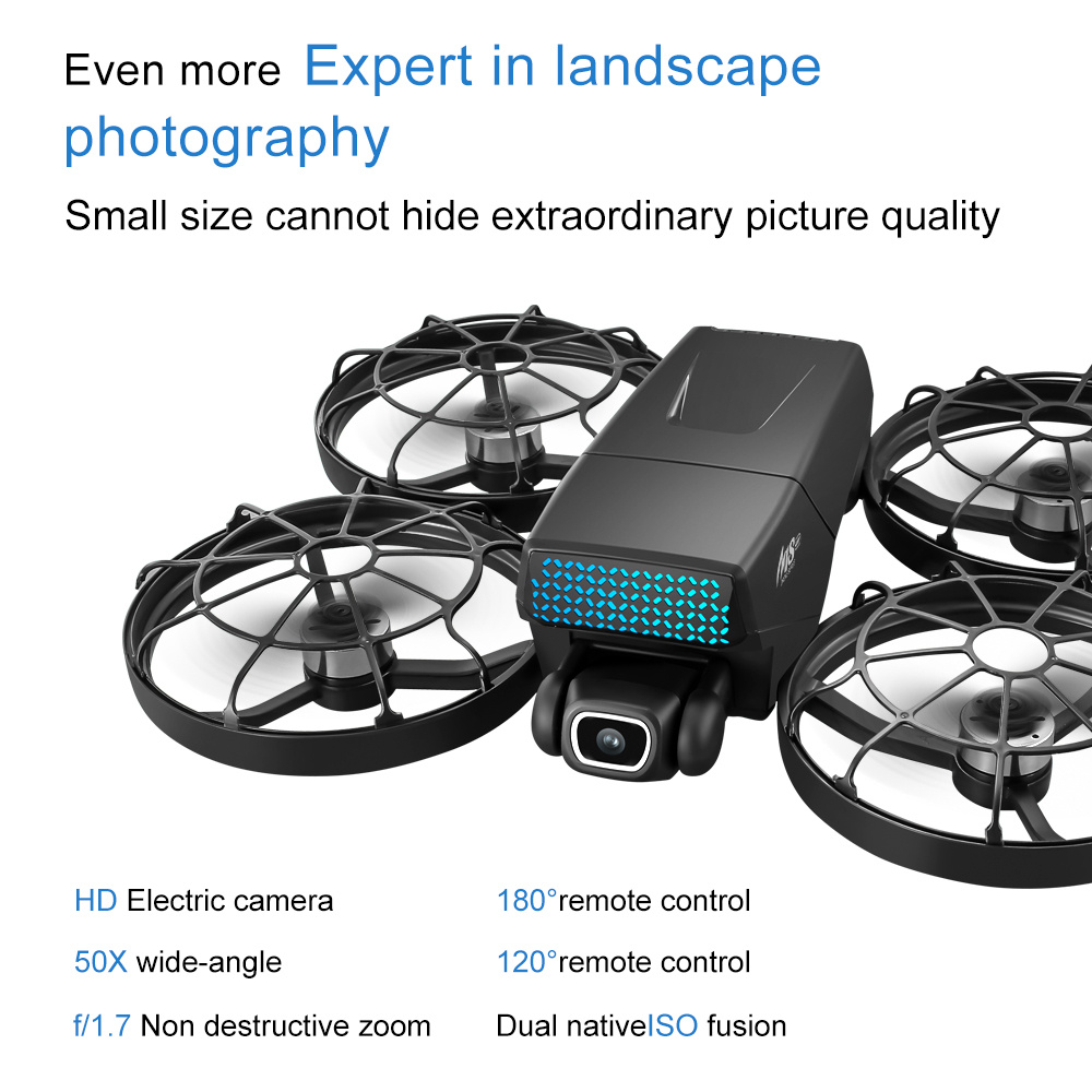 M18 Max Drone Hd Camera Brushless Motor 180° Adjustable Lens Hovering Foldable Remote Control Quadcopter With Screen Remote Birthday Gift Holiday Gift
