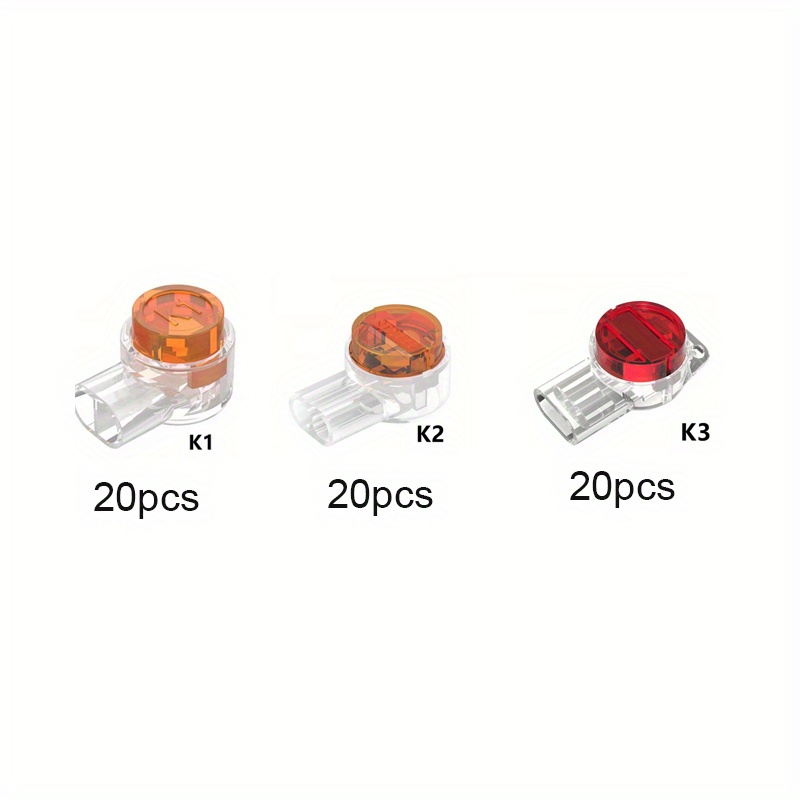 60pcs K1 K3 Connector Crimp Connection Terminals, Wire Splice Connector, Rj45 Rj11 Wiring Ethernet Cord Uy2 Network Cable Terminal