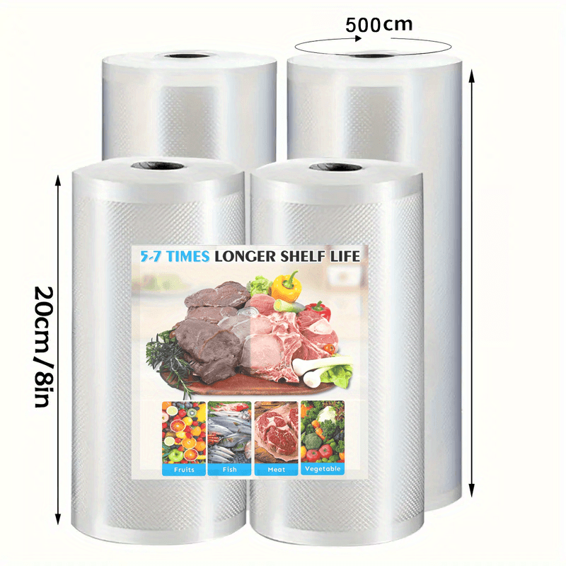 TEMU Vacuum Sealable Bags In Sizes - Reusable Airtight Food Storage Bags Keep Meats, Fruits, And Vegetables Fresh - No Needed, A Must-have For Kitchen Organization