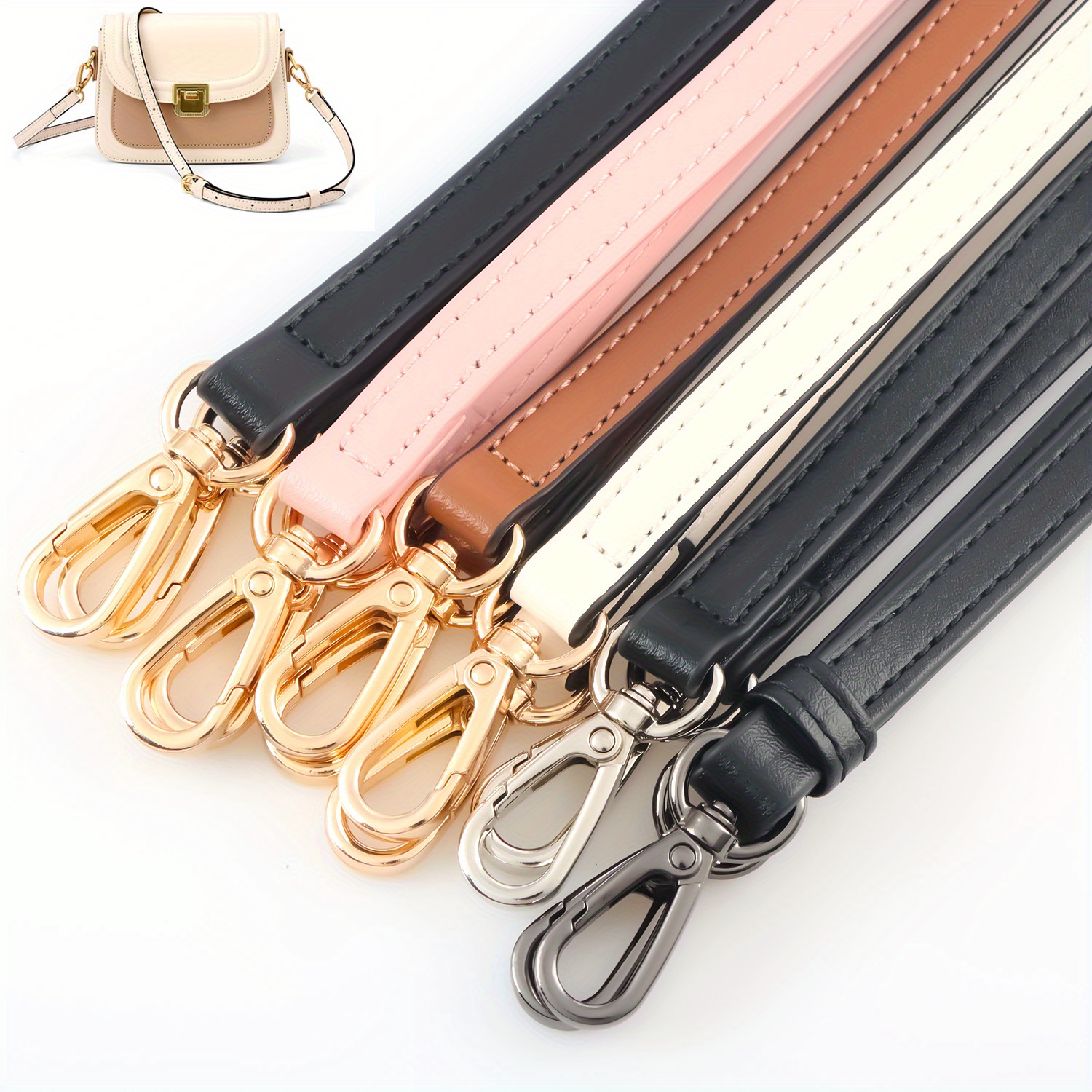 Purse Straps For Handbags Adjustable Leather Shoulder Strap