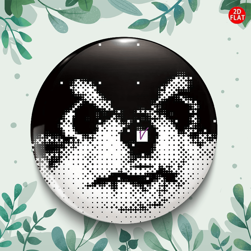 TEMU 2D, Broche/alfiler/ de moda de anime 2D, para combinar con jeans, ropa, mochilas y gorras, adecuado para coleccionar accesorios pequeños, es un