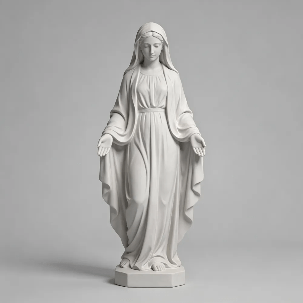 TEMU White Statue Religious Ornament Charity Home Decoration Catholic Icon Crafts
