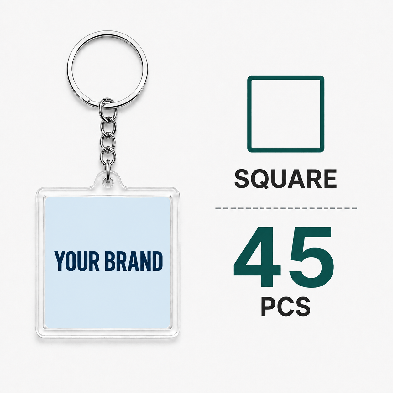 TEMU Personalized Flat Acrylic Logo Keychains, Customizable With Company Logos And Qr Codes. Professional Design Offers Custom Shapes: Round, Square,