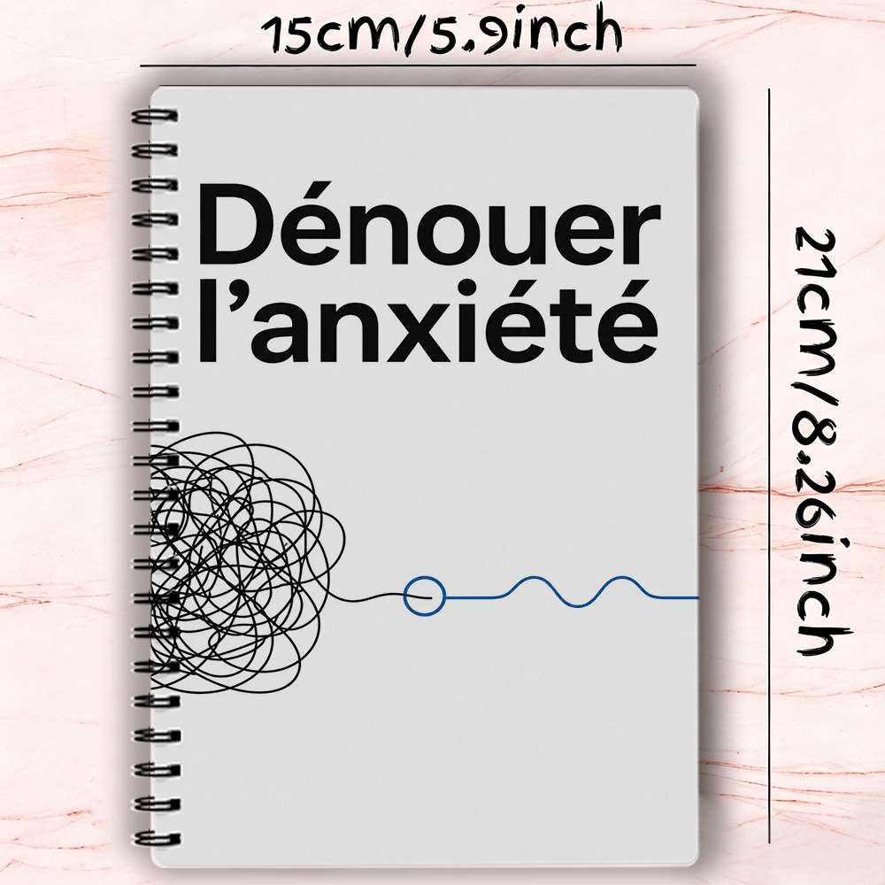 TEMU Journal de soulagement de l'anxiété en langue française pour femmes et hommes - Carnet TCC guidé format A5 avec exercices de , journal de santé