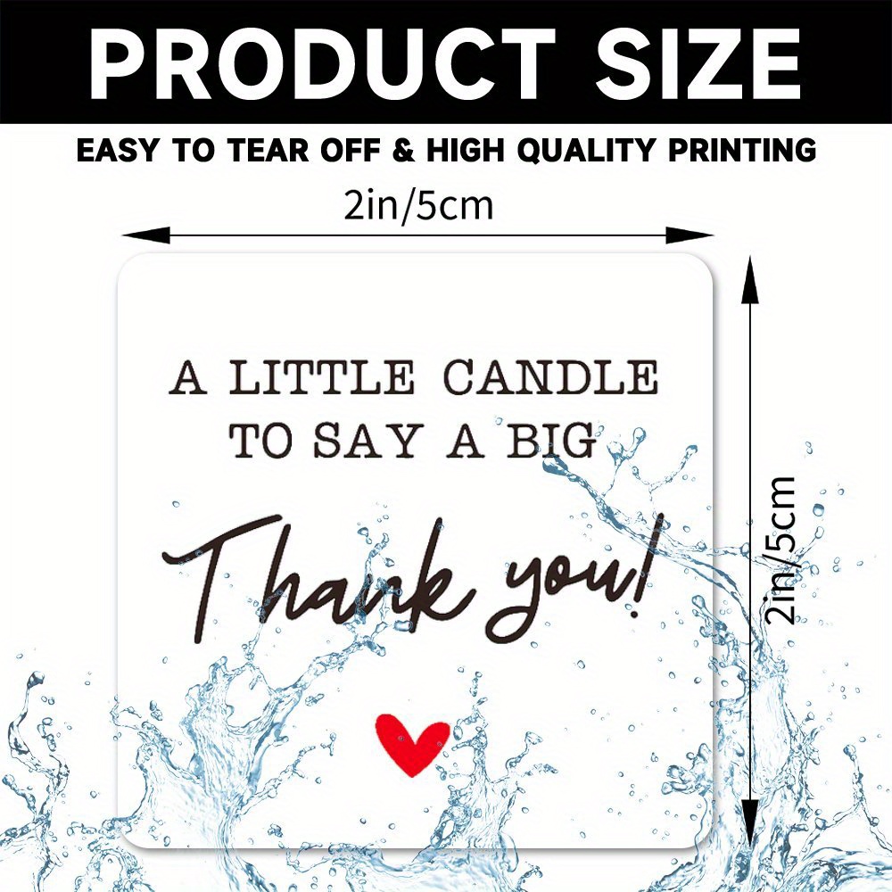 TEMU 5pcs 5.08x5.08 Cm Wax Candle Stickers Suitable For Colleagues, Bosses, Teachers, - Shaped Thank You Gifts For Christmas, Special Occasions, And