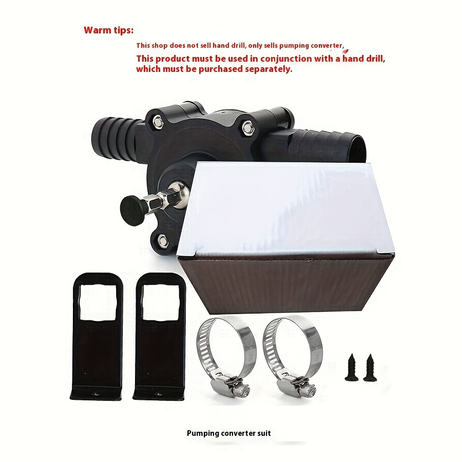 Image of Portable Self-priming Centrifugal Water Pump - No Electricity Needed, Compatible With Drills, Suitable For Household Pipes, Swimming Pools, Fish , And Construction Liquid Transport, Etc