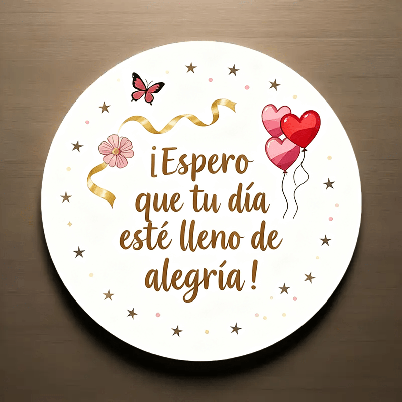 TEMU 160/480 stickers en español con diseño "Que tu día esté lleno de " - Etiquetas para cajas de regalo, envoltorios de regalos, embalaje, tarjetas