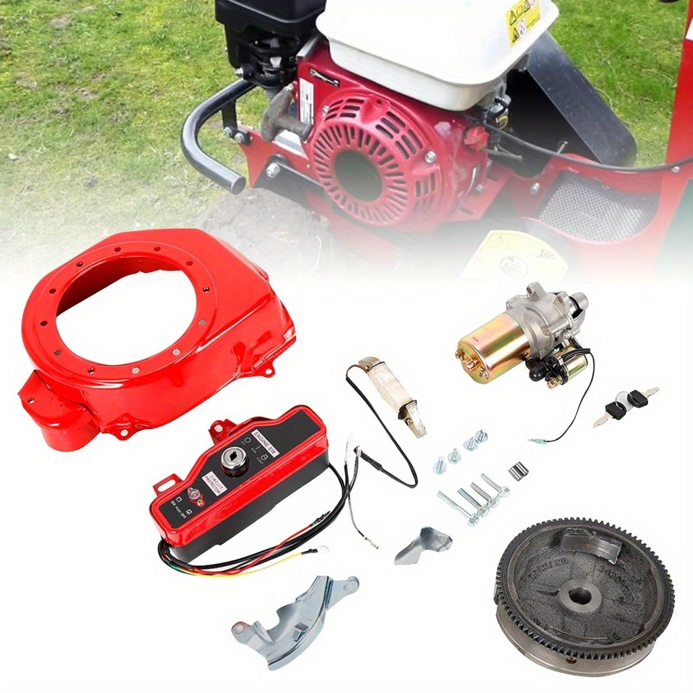 Električni za za motorje Honda & GX200 5,5 KM/6,5 KM č Zaganjalnik, vztrajnostno kolo, polnilna tuljava, vžigalna naprava, stikalo s ključem