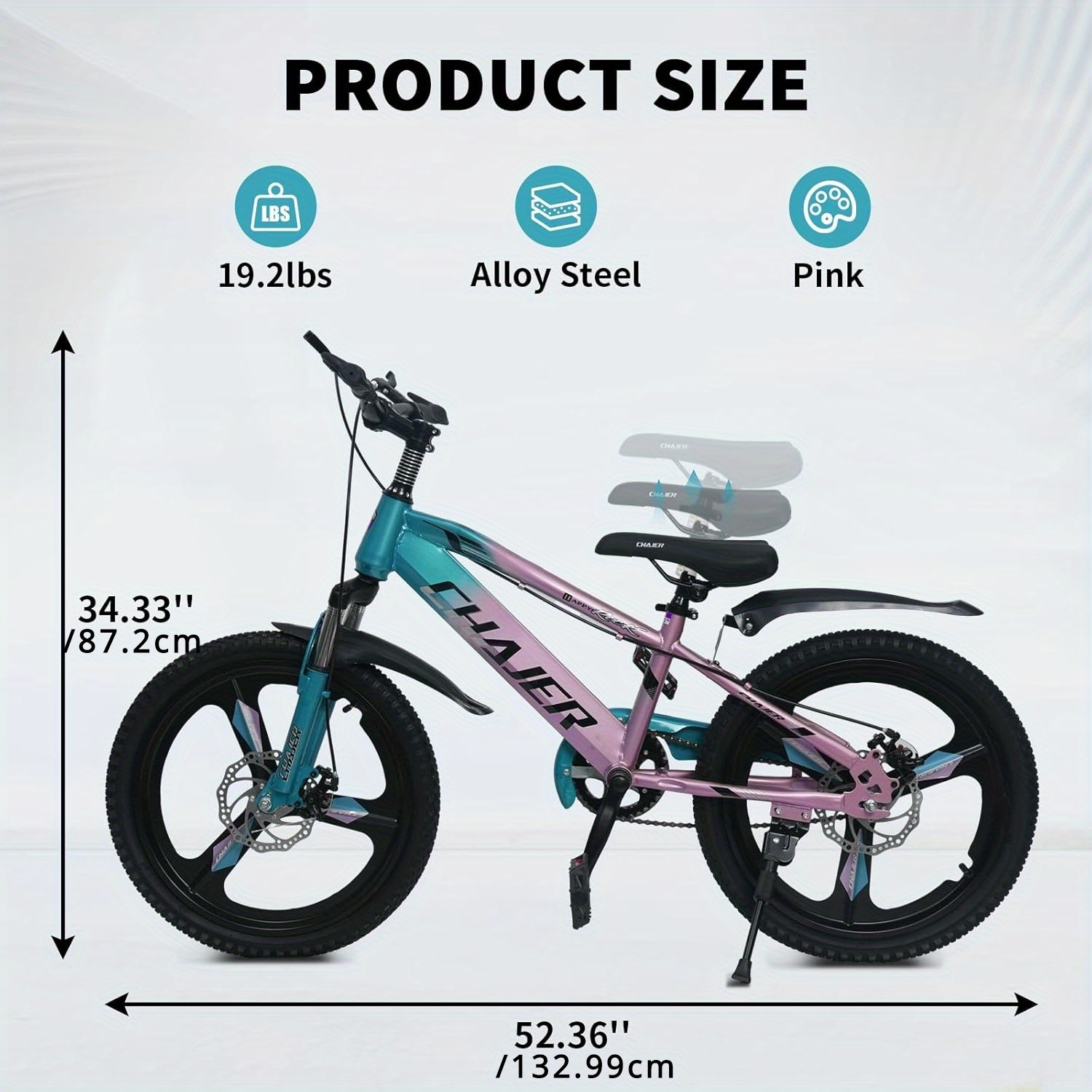 Vélo Pliant NIGORIY 20 Pouces – 7 Vitesses, Poids 13 Kg, Charge 90 Kg, Double Frein V, Siège En Cuir, Hauteur Réglable (Guidon 95-112 Cm, Selle 70-90 Cm)