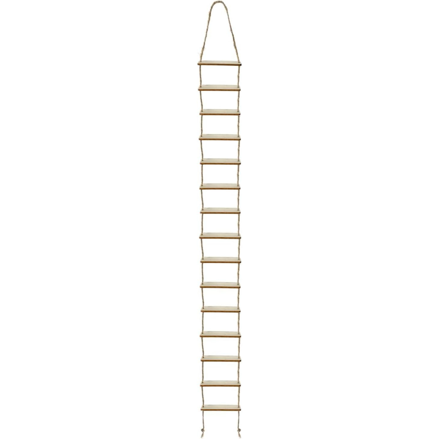 Image of 100cm Wooden Gnome Ladder Christmas Accessories Long Hanging Ladder Decorative Gnome Ladder Diy Gnome Door Rope Ladder For Christmas Gnome Door, Advent Season & Craft Projects
