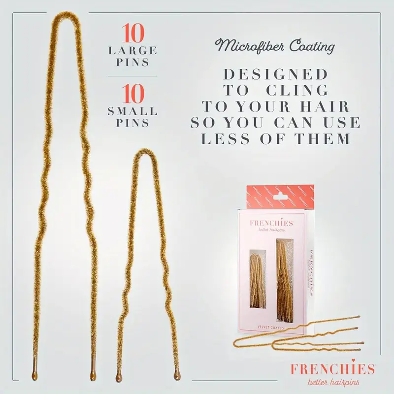 french twist hair pin ultra flocked   french hair pins for women wedding updo extensions or   count blond Product details 4