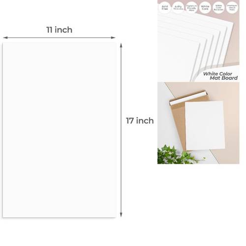 pack of 12 11x17 uncut matt boards white backing boards frames pictures prints crafts