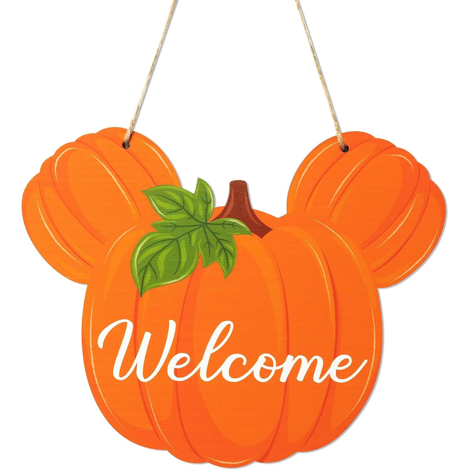 TEMU 2d Flat, [2d Flat] 2d Flat, 1pc, Wooden Printed "autumn Mouse Welcome" Wall Decoration Door Sign, Halloween Mouse Hanging Front Door Sign,