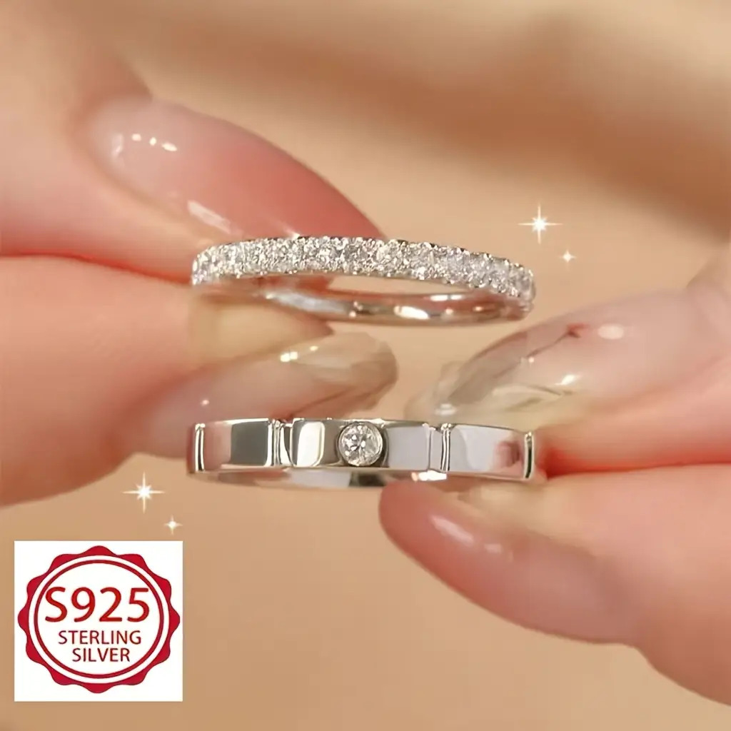 TEMU Couple Rings, Unique Light Engagement Rings For