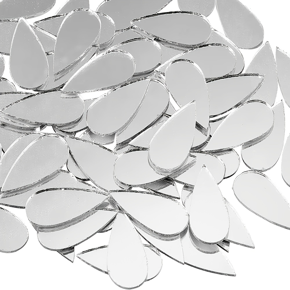 Image of 100pcs Mini Water Drop Mirror Wall Stickers, Self-adhesive Acrylic Mirror Decoration, Suitable For Home And Diy Crafts, , , Wall Decoration(silvery, Golden) Christmas Halloween