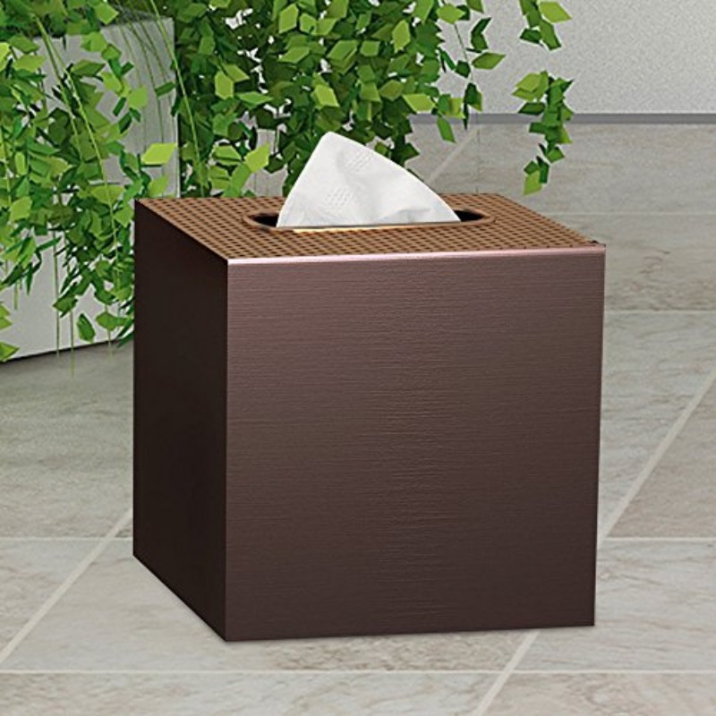   orb boutique tissue box cover set stainless   facial tissue box holder for bathroom vanity countertopsbedroom dresserscopper orb   medium Product details 5