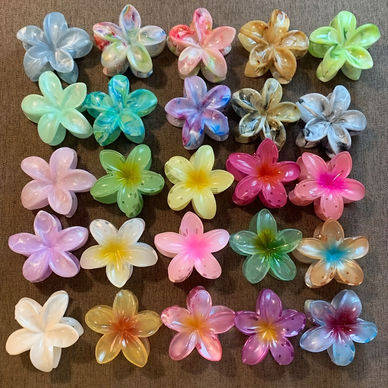 set de 20 piezas de decoración para el cabello con flores, color aleatorio, 4 cm/1.57 pulgadas, diseño de flores   con   de mármol, pasador para  , estilo   y lindo, ideal para uso  , navidad, vacaciones en   y accesorios para el cabello.