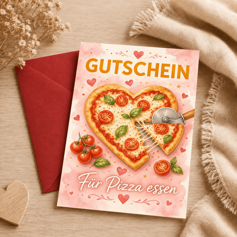 TEMU Watercolor Style Voucher Card - Perfect For Couples, , Or Family To Love, Birthdays, Or With A , Sliceable Treat. 1pc Card And 1pc Envelope