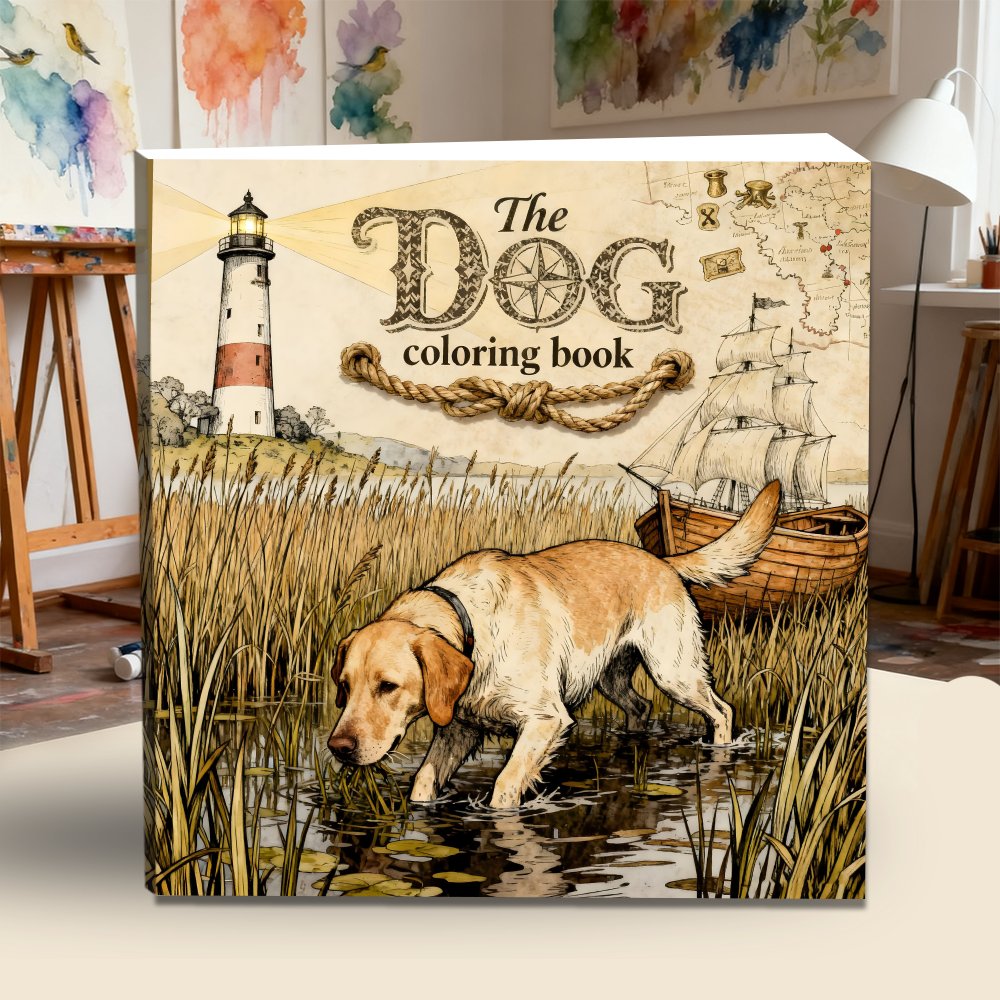 TEMU A Dog-themed Coloring Book With 24 Pages, Single-sided Printing, Designed For And Relaxation. It Makes An Excellent Gift For Holidays And
