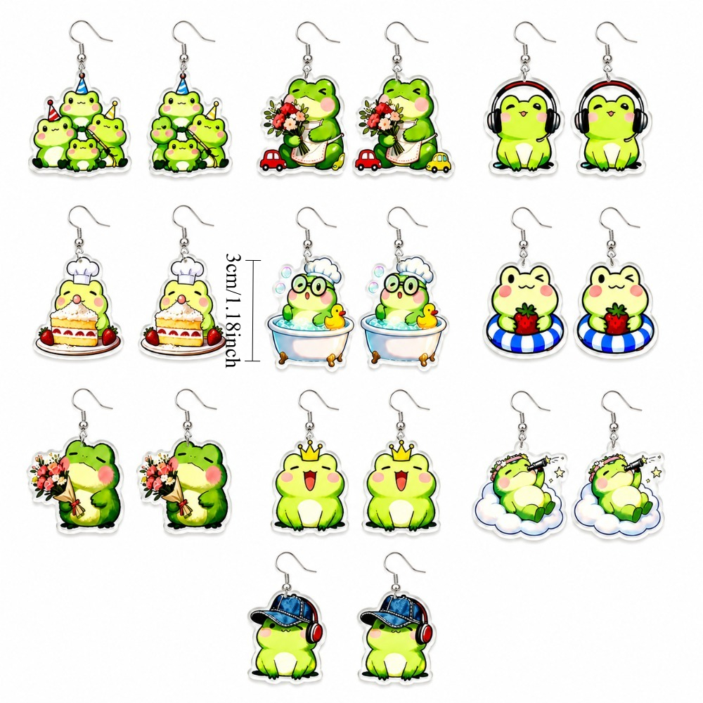 20pcs Cartoon Acrylic Earring Set for Women