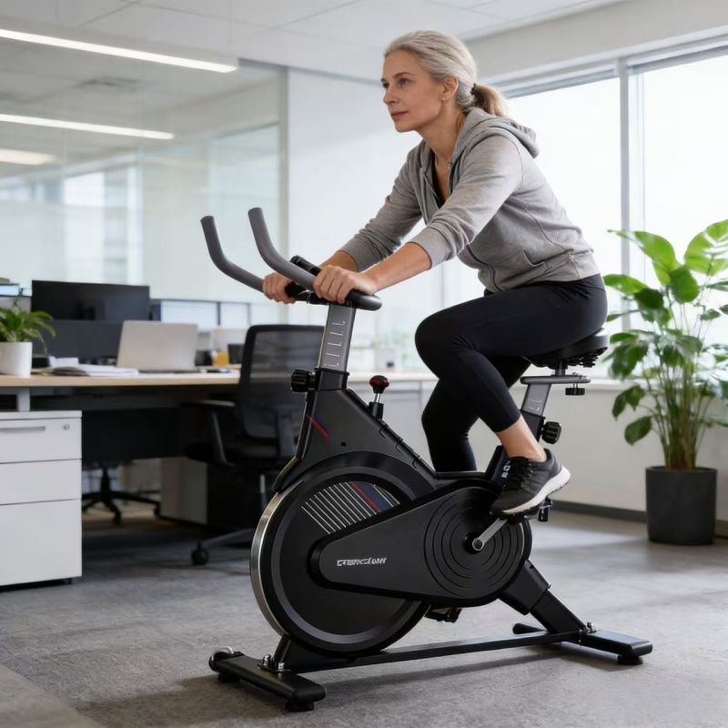 A Must-Have for Home Gyms! High-End Exercise Bike with Padded Seat And Thickened Material, Perfect for Both Weight Loss And Fitness: This High-End Exercise Bike Is a Dedicated Equipment for Fitness And Weight Loss, Without Battery