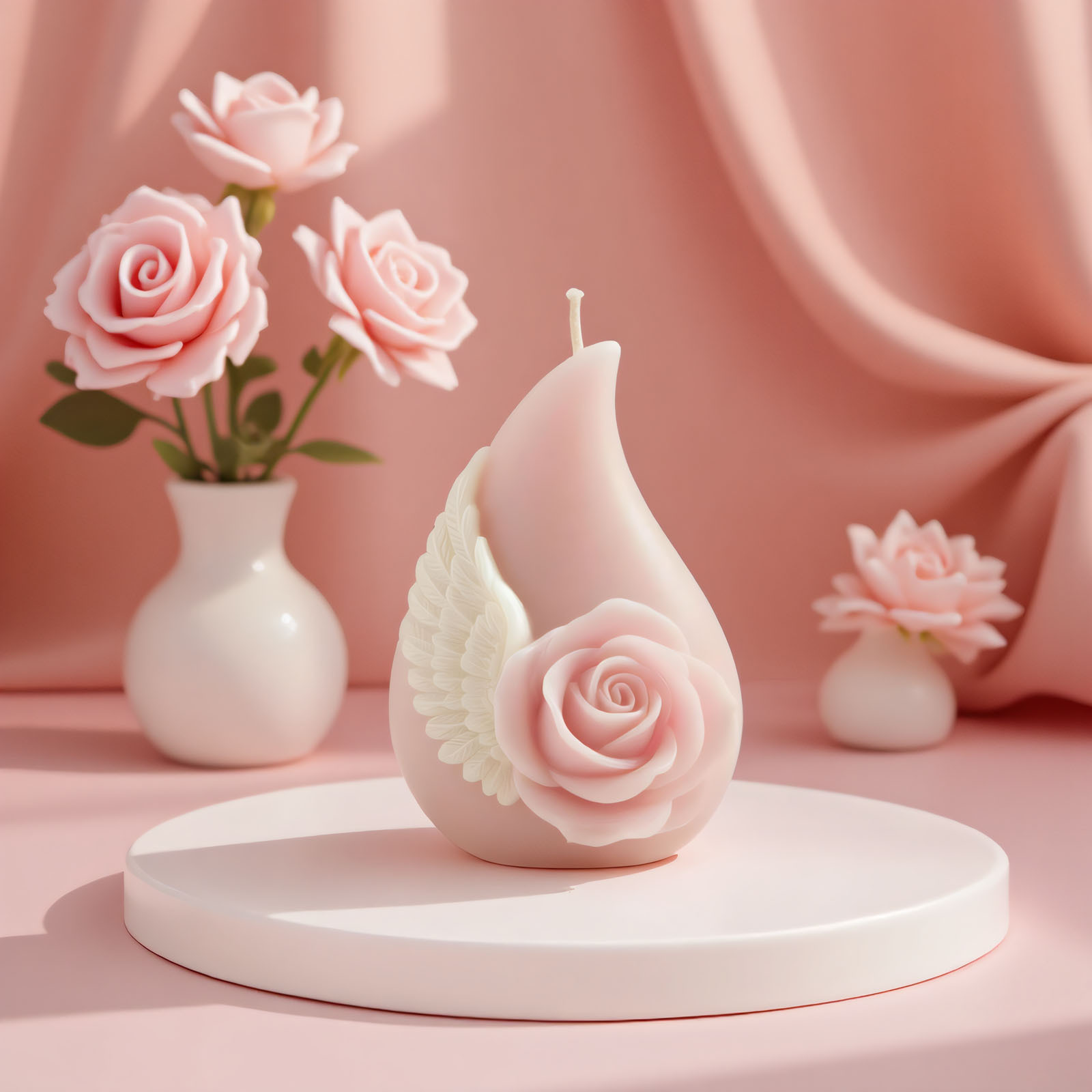 Moule En Silicone Œuf De Pâques – Motif Fleurs Roses 3D, Silicone Alimentaire, Facile à Démouler, DIY