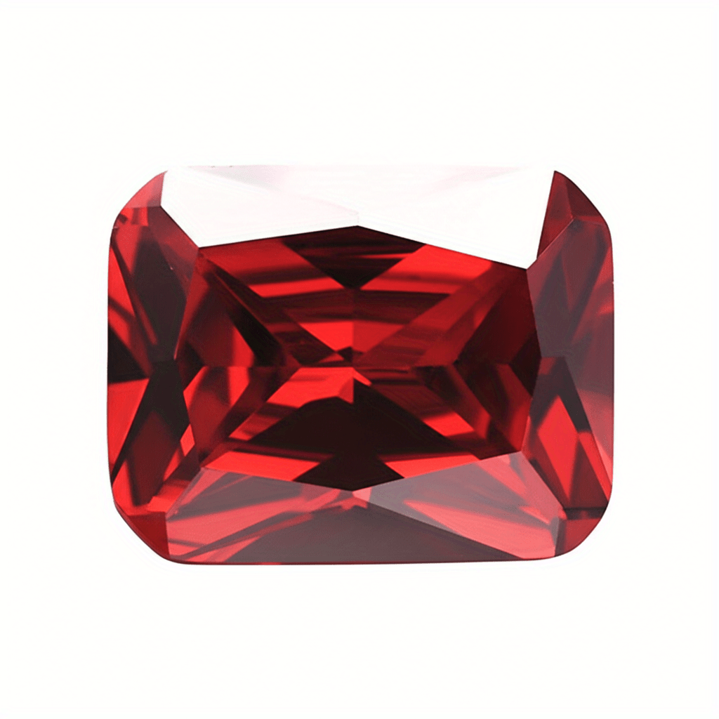 100pcs Vivid Red Lab-Created Gemstones for Jewelry Making