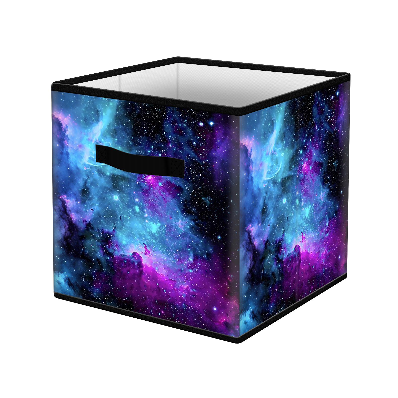 TEMU Panier de rangement pliable 1 pièce avec poignées, motif mer étoilée imprimé HD - durable, convient à une utilisation toute l'année dans divers