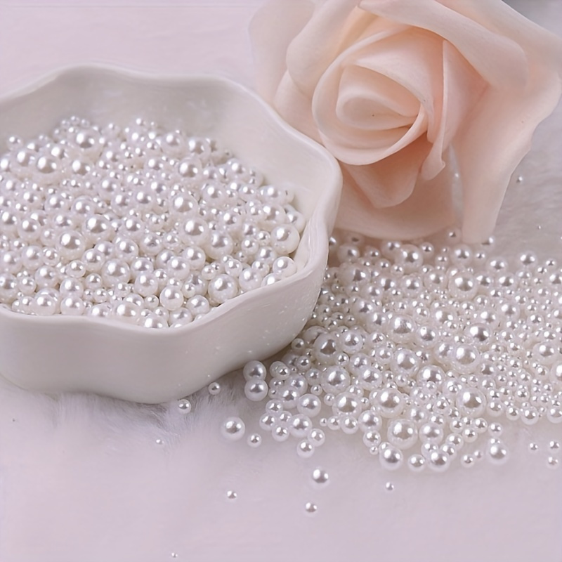 Image of 1300pcs, Elegant Beads-no Hole, Vase Filling, High Beads, For Makeup Brush Holder Filled, Table , Wedding, Birthday, Party, Christmas, Valentine's Day, Home Decorations, Flower Decor