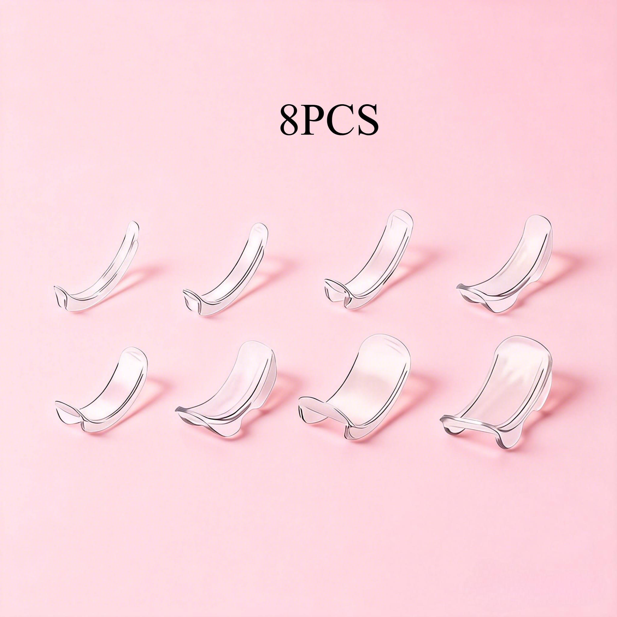 8pcs Set Of Transparent Invisible Ring Adjusters ~ Fits Perfectly, Making The Ring Completely Invisible When Worn. Large Rings Into A
