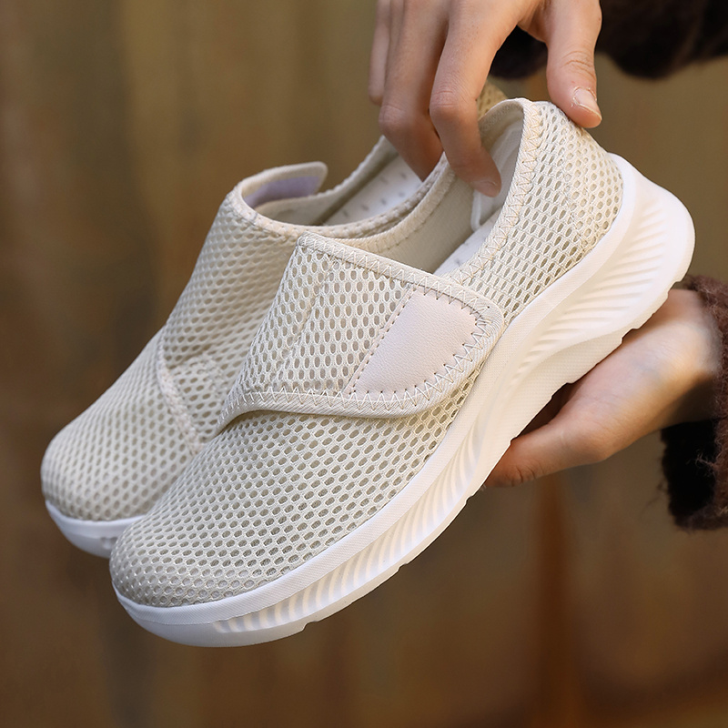 TEMU Dzag Women's Wide Width Low-top Sneakers - Lightweight Soft Sole Breathable Wide Width Sneakers With Md Cushioning, Lace-up Round Toe For